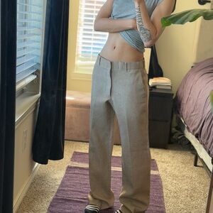 Stylish Tan Wide-Leg Trousers